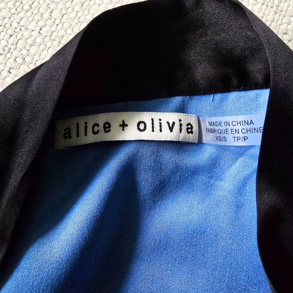 Alice + Olivia Koko Patchwork Kimono Freesia Tile Floral Top Jacket XS/S - Picture 5 of 7